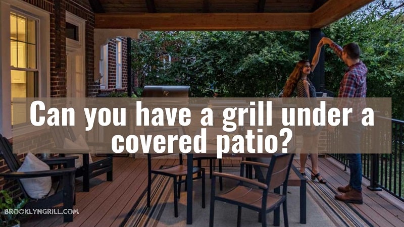 bbq grill mat under covered patio
